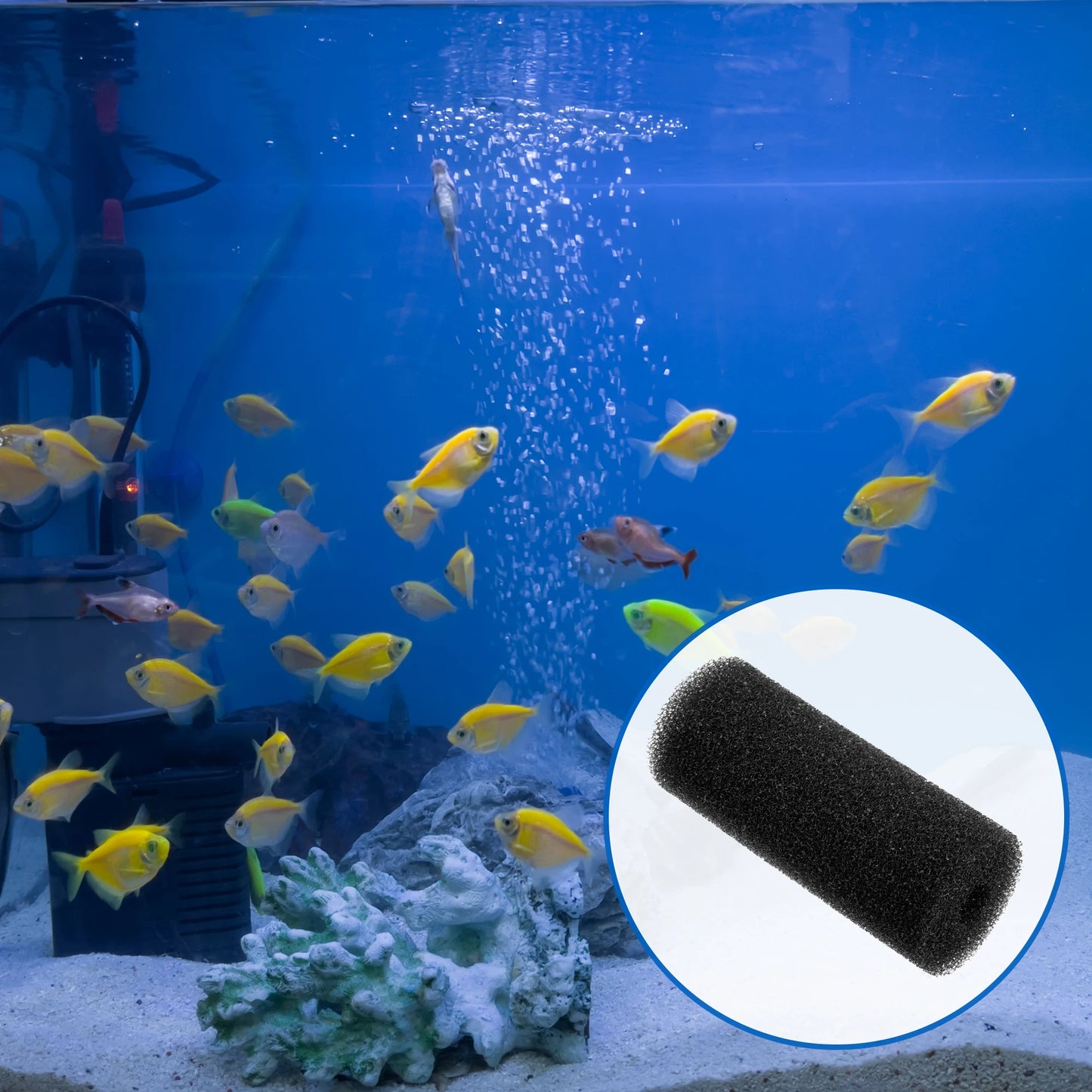 UXCELL 3/4PCS Fish Tank Sponge Filter Biochemical Water Inlet Pond Protection Air Pump Filtration Aquarium Tools Accessories Set