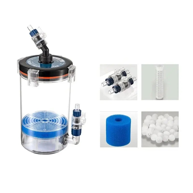 External Aquarium Canister Filter Quiet Sponge Filter Bucket No Pump Suitable for Seawater Freshwater Fish Tanks Seaweed Tanks
