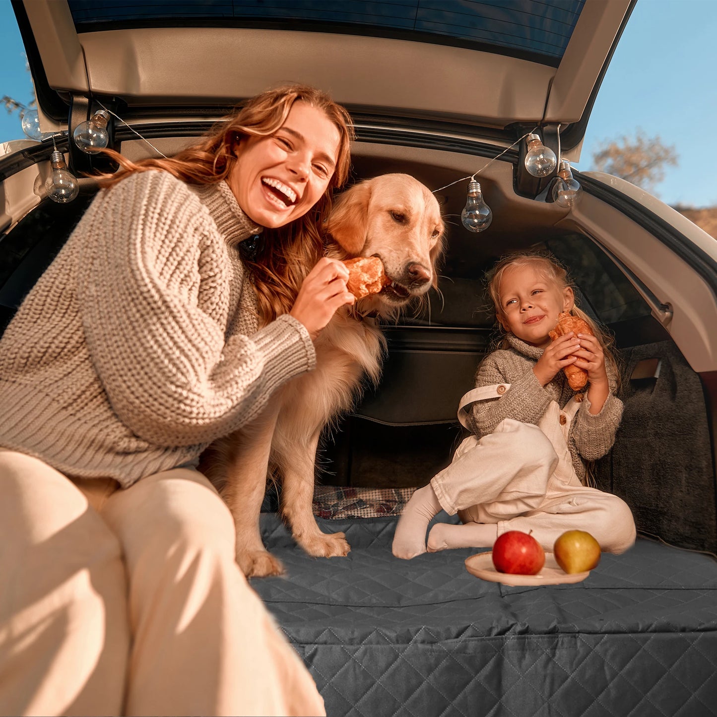 UXCELL Dog Mats Cover for Car Causal Solid Car Seat Cover for Back Seat Waterproof Pet Trunk Mat with Side Flaps