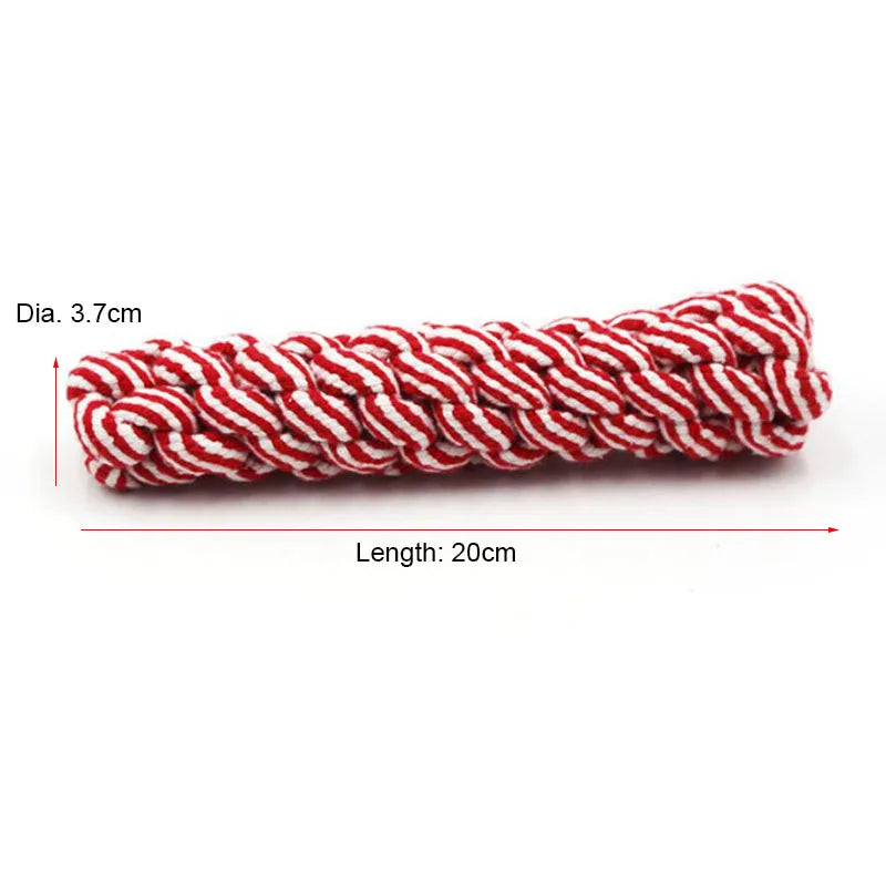 1Pcs Cotton Chew Pets dogs Toys Puppy Durable Braided Bone Knot Rope 27CM Tooth Cleaning Tool Pet Products Dropshipping Center