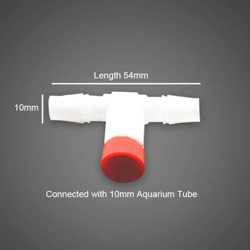 5Pcs 10mm Plastic Aquarium Connectors Three-way Fish Tank Air Water Pump Connector Control Valve Air Pipe Tube Accessory New