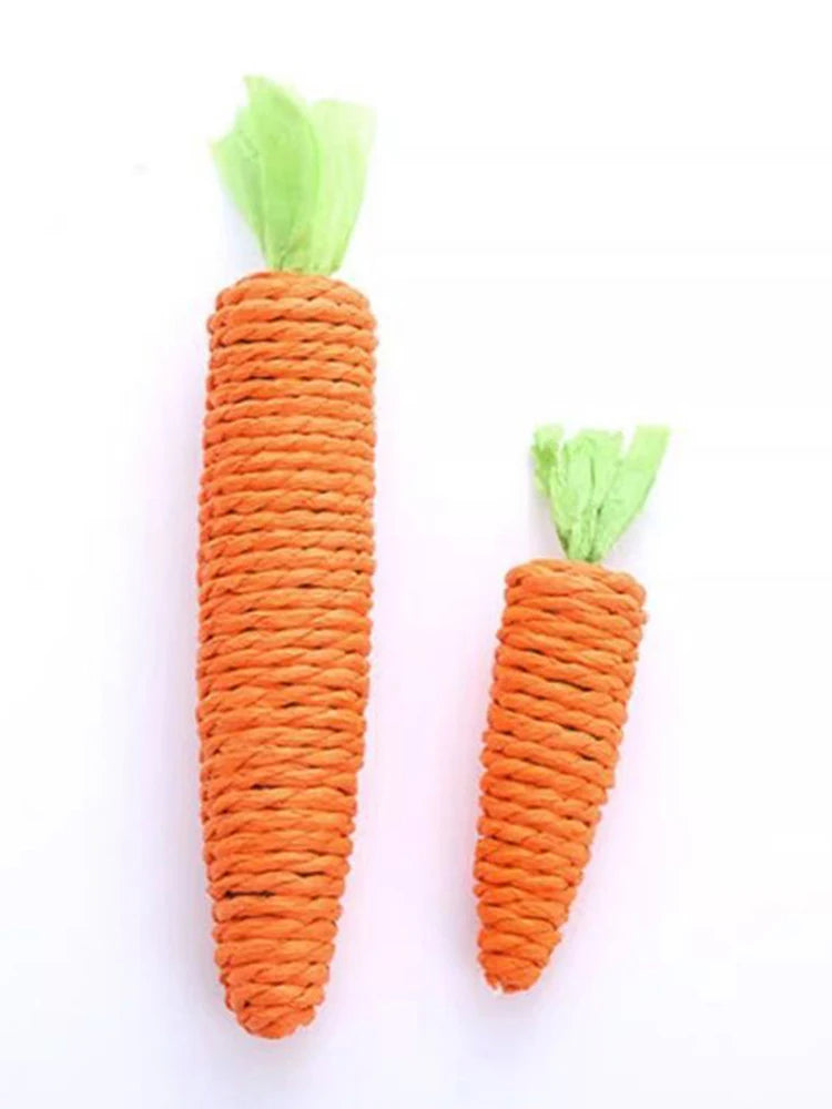 1PC Sisal Radish Toy Cat Toy Vocal Carrot Cat-Teasing Stick Self High And Fun Cat Scratch Board Pet Supplies