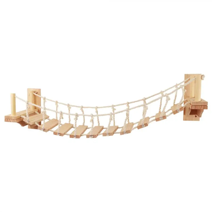 100CM Wall Mounted Cat Bridge Lager Climbing Wooden Sisal Ladder Frame Pet Indoor Furniture Cat Perch for Kitten Sleeping