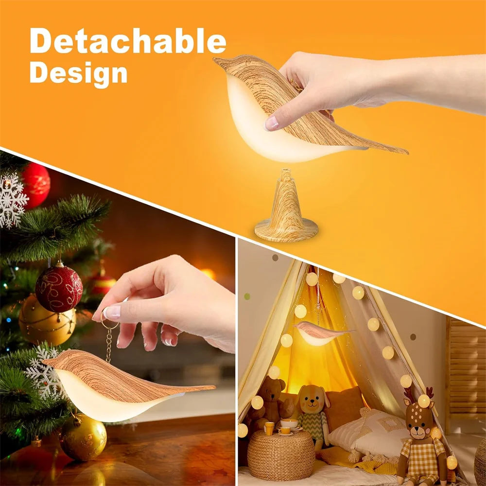 1pc LED Touch-Control Bird Lamp - Art Deco, 3-Levels Dimmable, USB-Cordless with Rechargeable Battery, Versatile for All Rooms