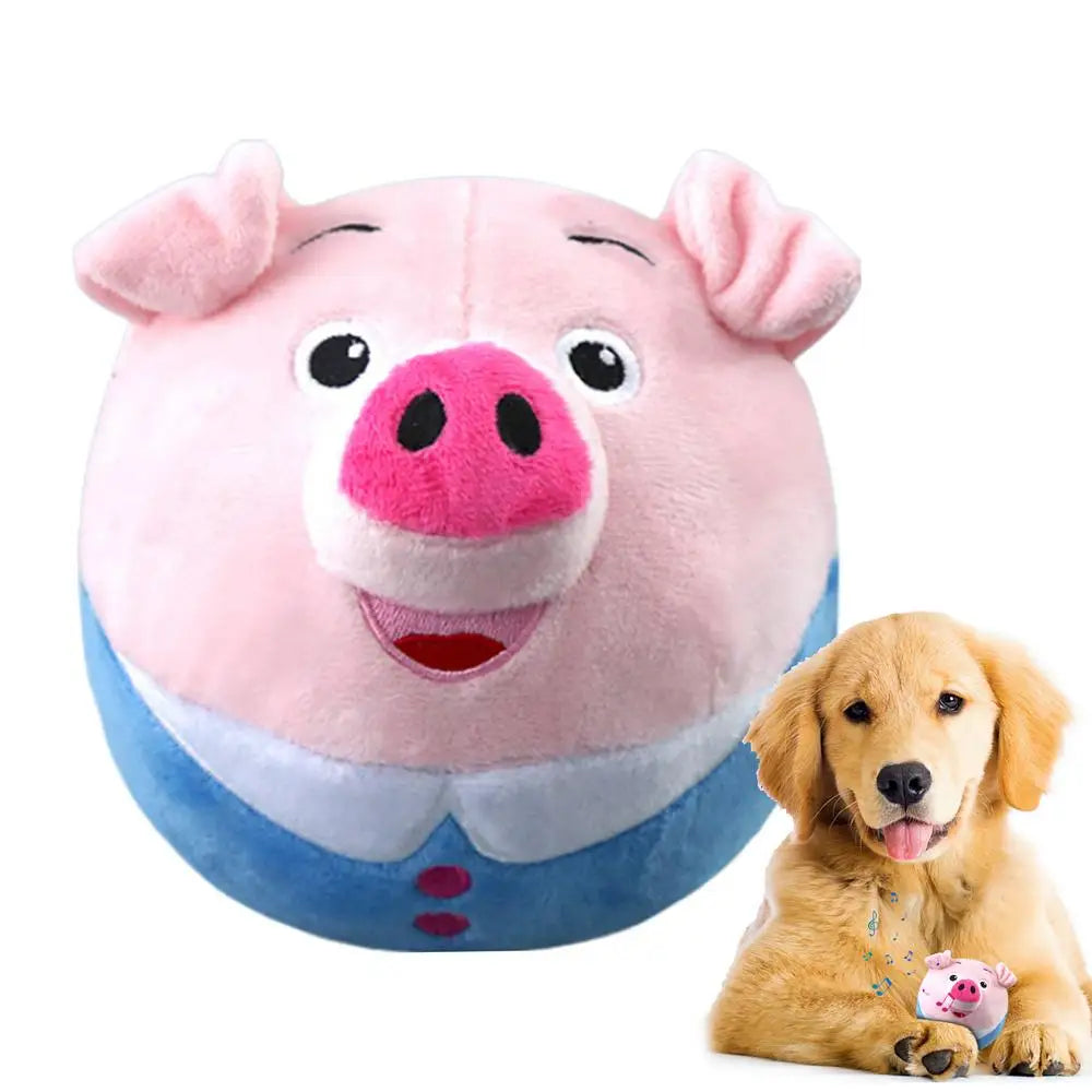 Active Moving Pet Plush Toy Plush Puppy Dog Toys That Move Auto Bounce Squeaky Pet Toy Dog Toys Soft Plush Pet Toy Cute Fun