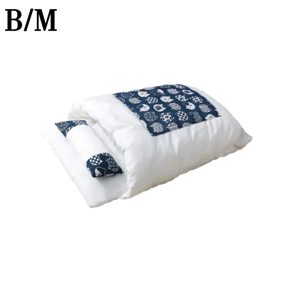 Creative Removable Cat Sleeping Bag Winter Warm Semi-enclosed Cat Bed New Japanese S/M/L Soft And Comfortable Cat House Beautifu