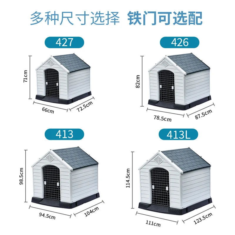 Stray kennel outdoor rainproof waterproof kennel pet dog shed large and small dog cage house type dog house outdoor