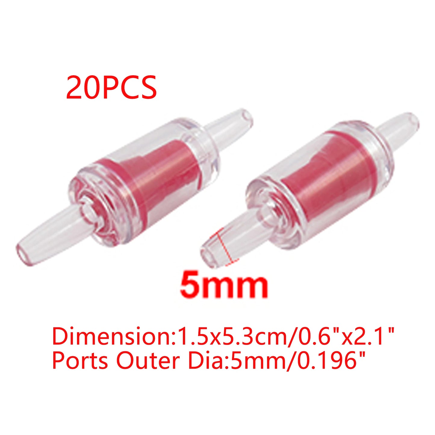UXCELL Aquarium Air Pump Check Valve Fish Tank One-way Check Valve Tracheal Hose Pipe Carbon Dioxide System Accessories