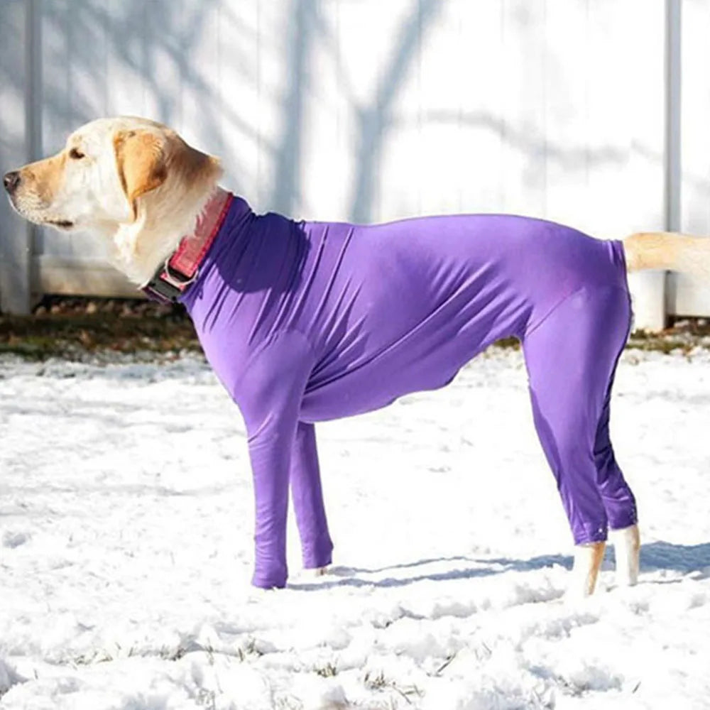 Dog Onesie Clothes Shedding of Dog Hair for Home Car Travel Anxiety Calming Shirt Surgery Recovery Body Jumpsuit for Large Dogs