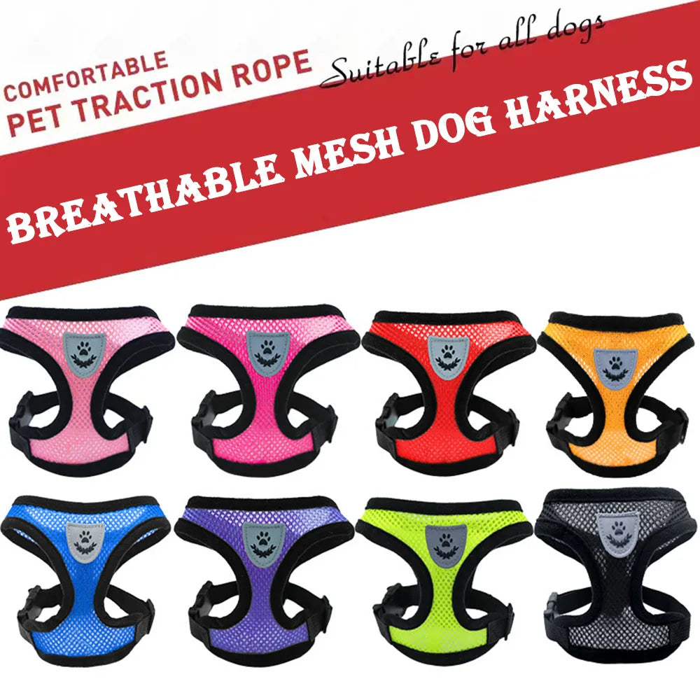 Cat Harness and Leash Escape Proof Adjustable Vest Harnesses for Cats Reflective Cat Harness Breathable Soft Kitty Puppy Harness