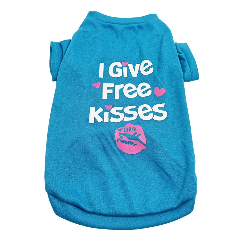 Lovely Puppy Dog Cat Vest Tshirt Spring Summer Pet Clothes for Small Dogs Pomeranian Bichon Shirts mascotas Clothing Apparels