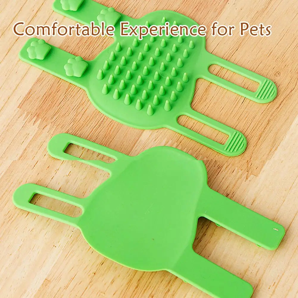 Dog Cat Hair Removal Comb Pet Massage Brush Self Cleaning Grooming Scratch Tool Cat Soft Rubbing Brush Combs Chair Wall Sil H4R0