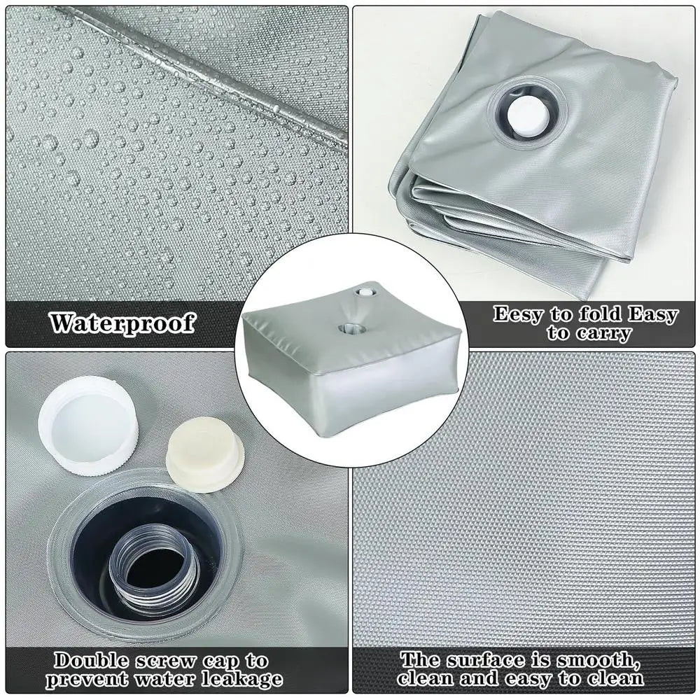 Umbrella Base Weight Water Bag Outdoor Patio Stands & Bases Large Capacity Thickened Design Silver Umbrella Stand Cantilever