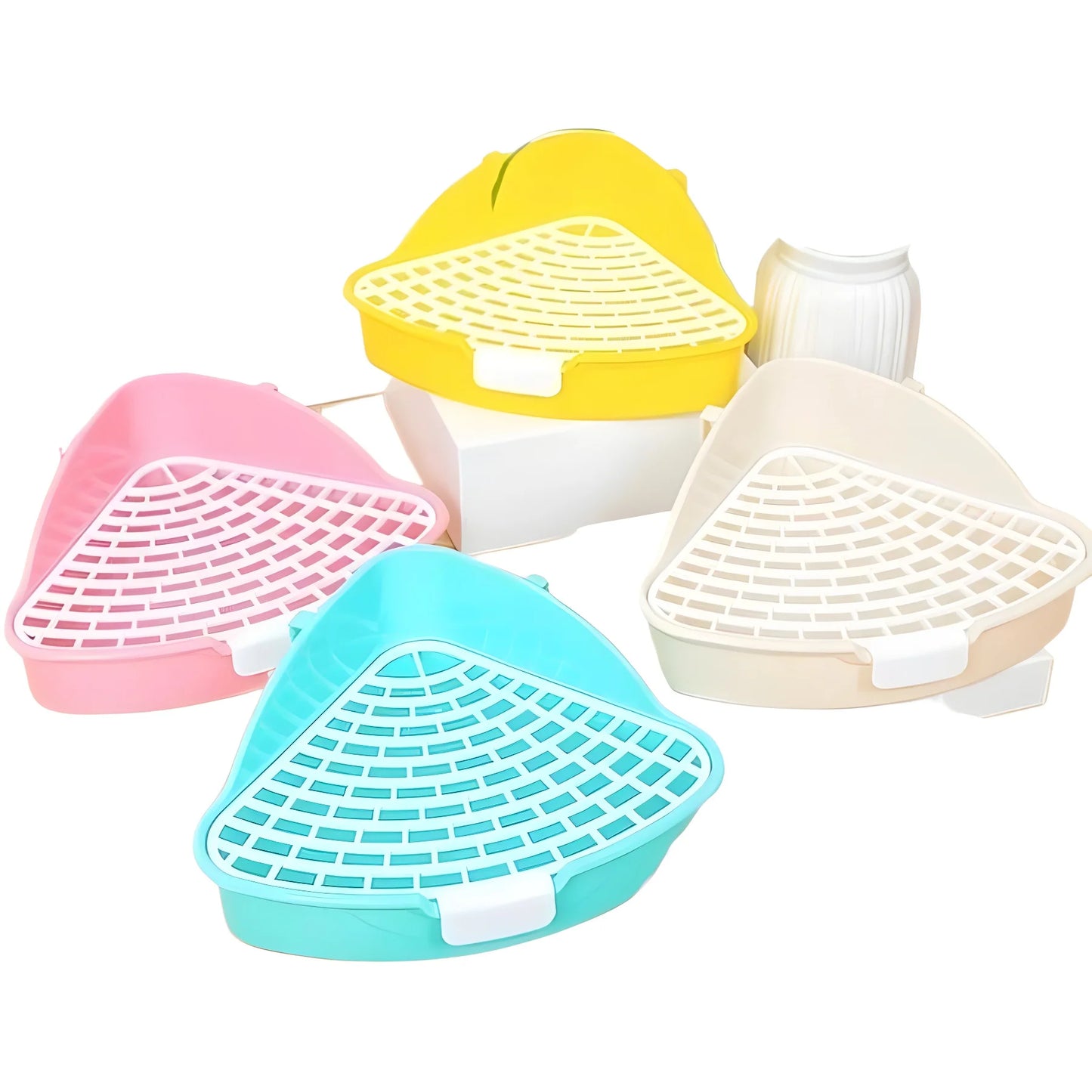 Large Capacity Triangle Toilet Mini Pet Urine Bowl, Placed in The Corner of The Wall Appropriately, A Variety of Color Options