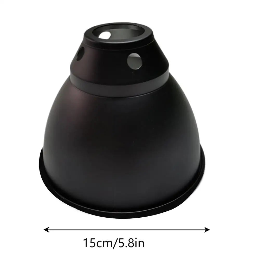 Reptile Heat Lamp Fixture Deep Dome Lampshade Optical Reflection Cover Terrarium Light Fixture for UVB Light Bulb Basking Bulb