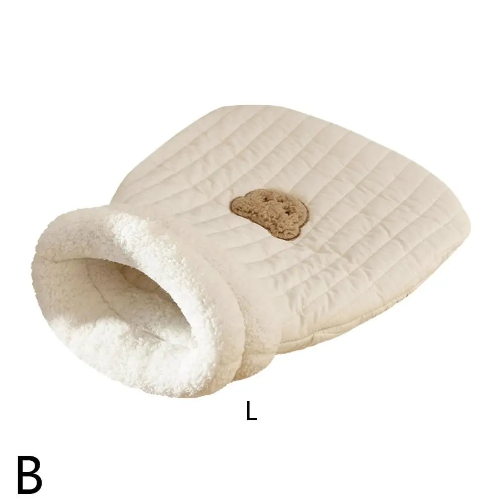 New Creative Pocket Cat Nest Semi-enclosed Pet Sleeping Bag Lambswool PP Cotton Warm And Comfortable Cat Sleeping 44/54cm Bag