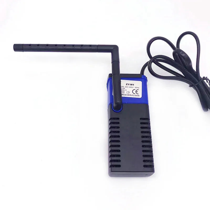 4W Mini Submersible Aquarium Filter Fish Tank Internal Filter Pump Water Flow Circulation Add Oxygen For Fish Turtle Tank Supply