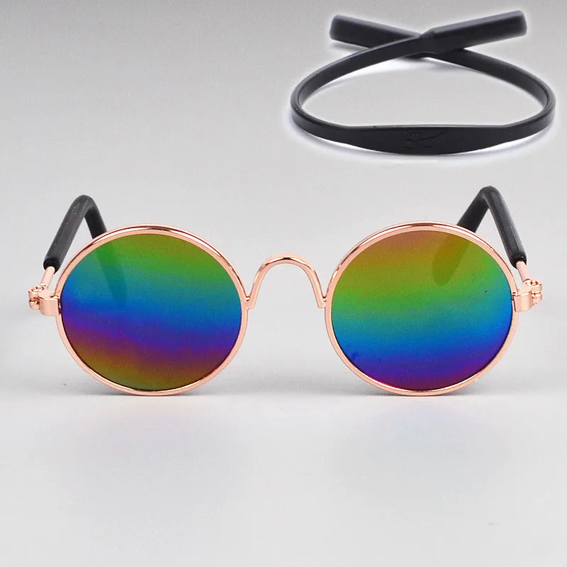 Anti-slip Cat Sunglasses Pet Accessories Small Dog Sun Glasses Classic Retro Circular Glasses for Kitten Photos Props Cosplay