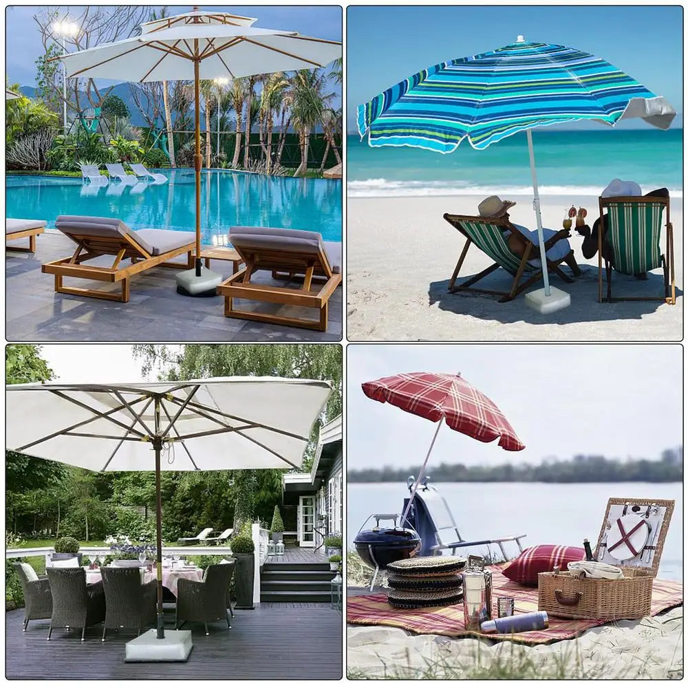 Umbrella Base Weight Water Bag Outdoor Patio Stands & Bases Large Capacity Thickened Design Silver Umbrella Stand Cantilever