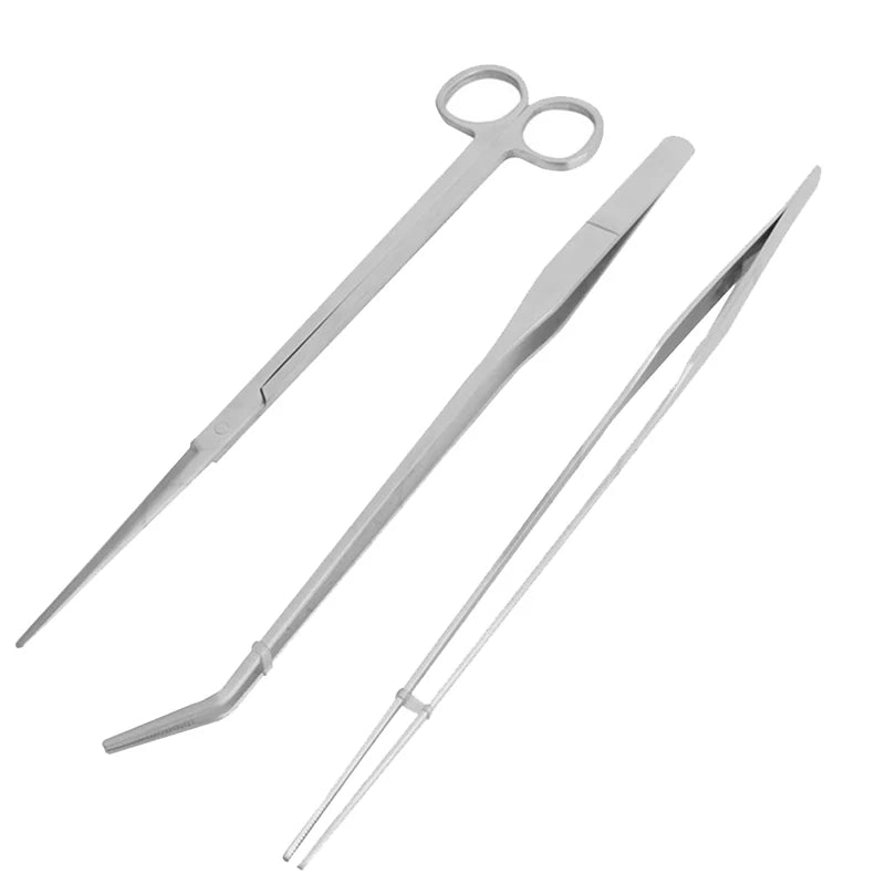 Stainless Steel Aquarium Tank Tools Kit Fish Tanks Aquatic Plants Grass Scissor Tweezers Shovel Kit Aquarium Maintenance Tools