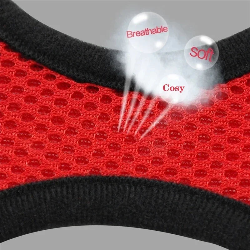 Pet Harness Adjustable Vest Walking Traction Rope Set for Dog Collar Breathable Mesh Harness for Small Medium Cat Collar