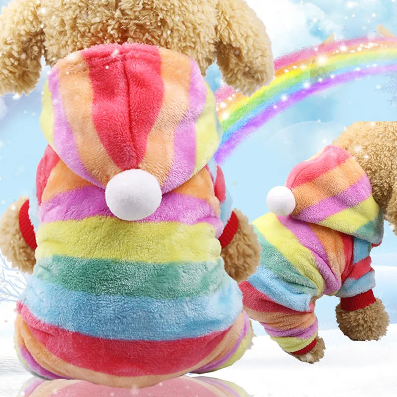 Pet Dog Soft Warm Jumpsuits Clothing for Dogs Pajamas Fleece Small Puppy Coat Pet Outfits Hoodie Clothing Cats Clothes Christmas