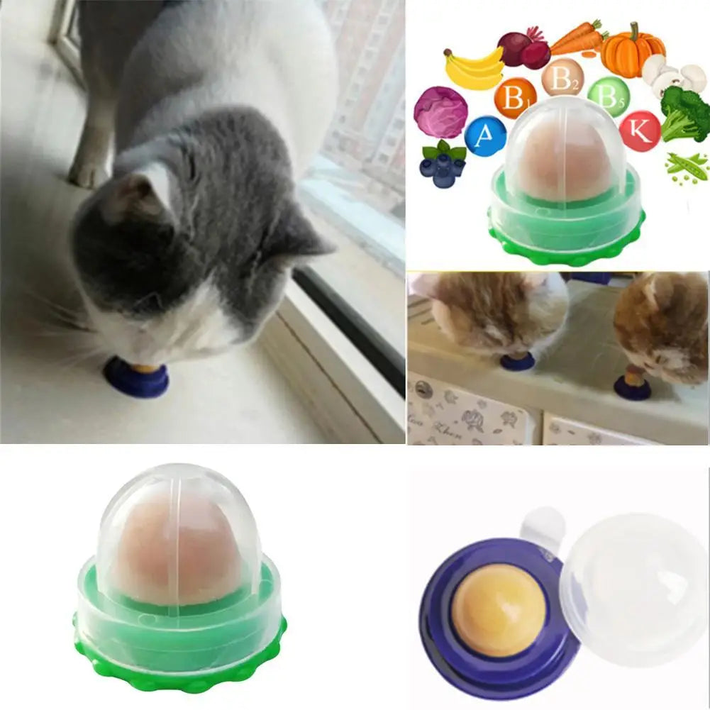 Healthy Cat Mint Ball Nutritious Candy Solid Sticky Wall Digestion Cat Snacks Pet Teeth Cleaning Anti-Bite Snacks Licking Candy