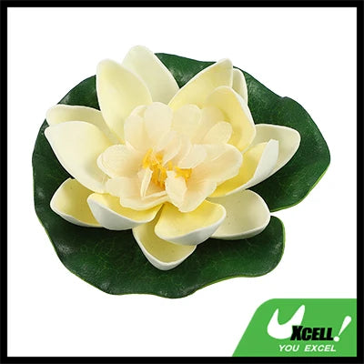 UXCELL 1pcs 3.9" Artificial Floating Lotus Flower for Fish Tank Artificial Lotus Flower for Garden Ponds Pool Decoration