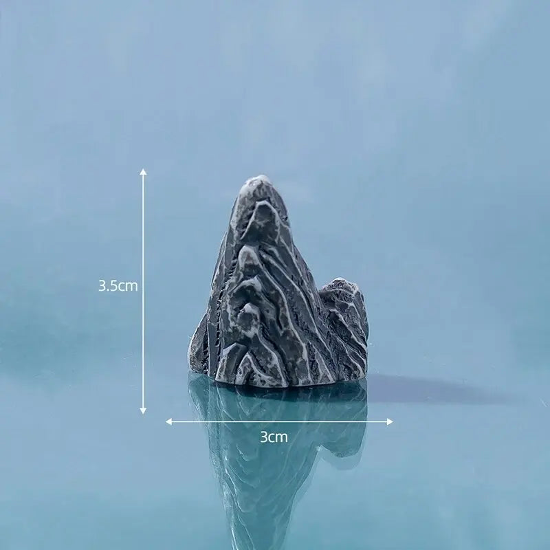 Simulated Moss Small Rockery Aquarium Ornaments Decoration Artificial Resin Pool for fish Tank Creative Ornament Background Home