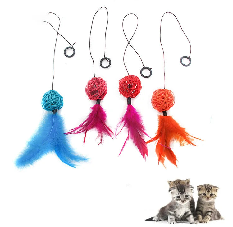 Cat Toy Cat Teaser Sticks Ring Cat Toys Rattan Ball Badminton Cat Cat Toys Cat Chewing Toys Funny Cat Stick Cat Cat Supplies