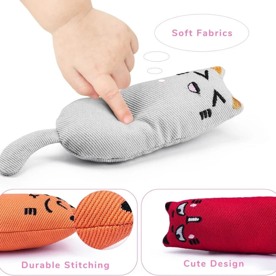 Pet Accessories Rustle Sound Catnip Toy Cats Product For Pets Cute cat Toys For Kitten Teeth Grinding Cat Plush Toy Thumb Pillow