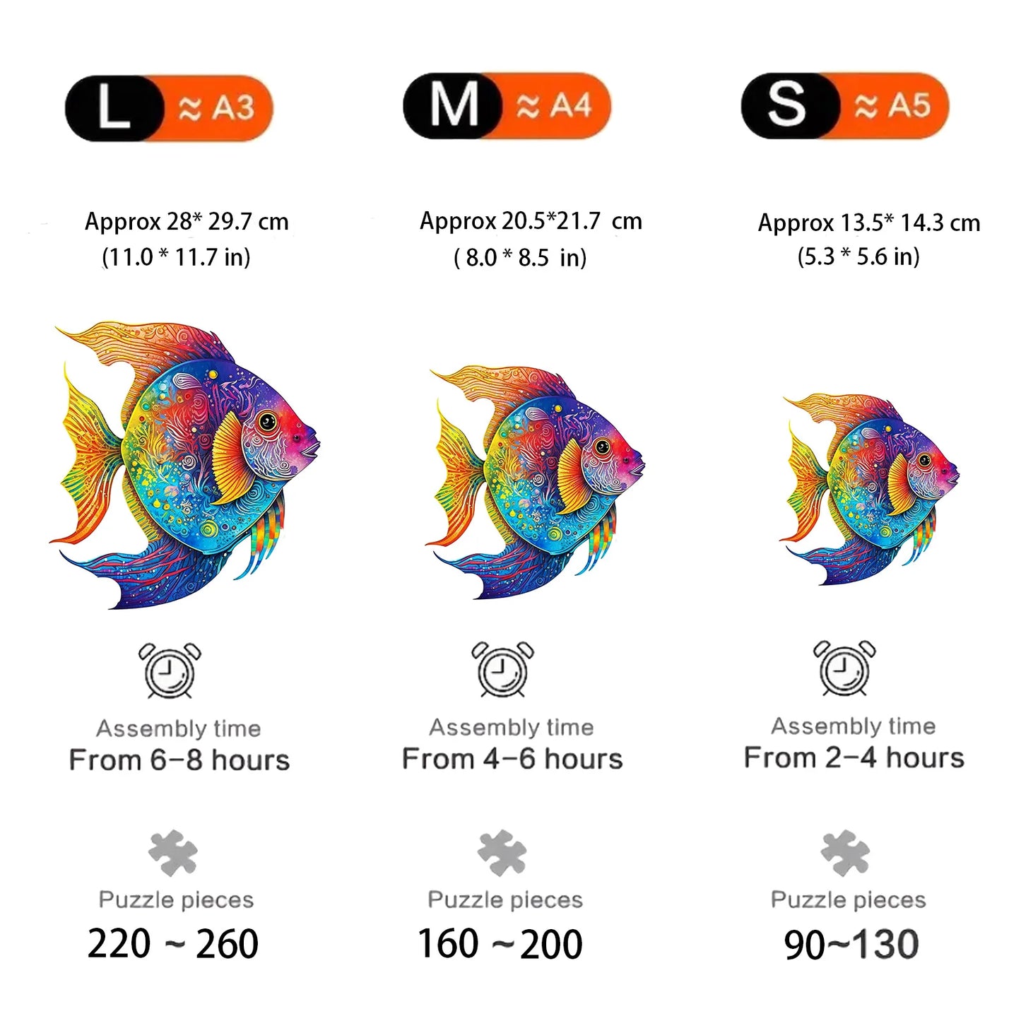 Top Quality 3D Jigsaw Wooden Puzzles Fish Bird Animal Shape Card Adults Kid Toys Gifts Family Puzzle Game Home Decoration 