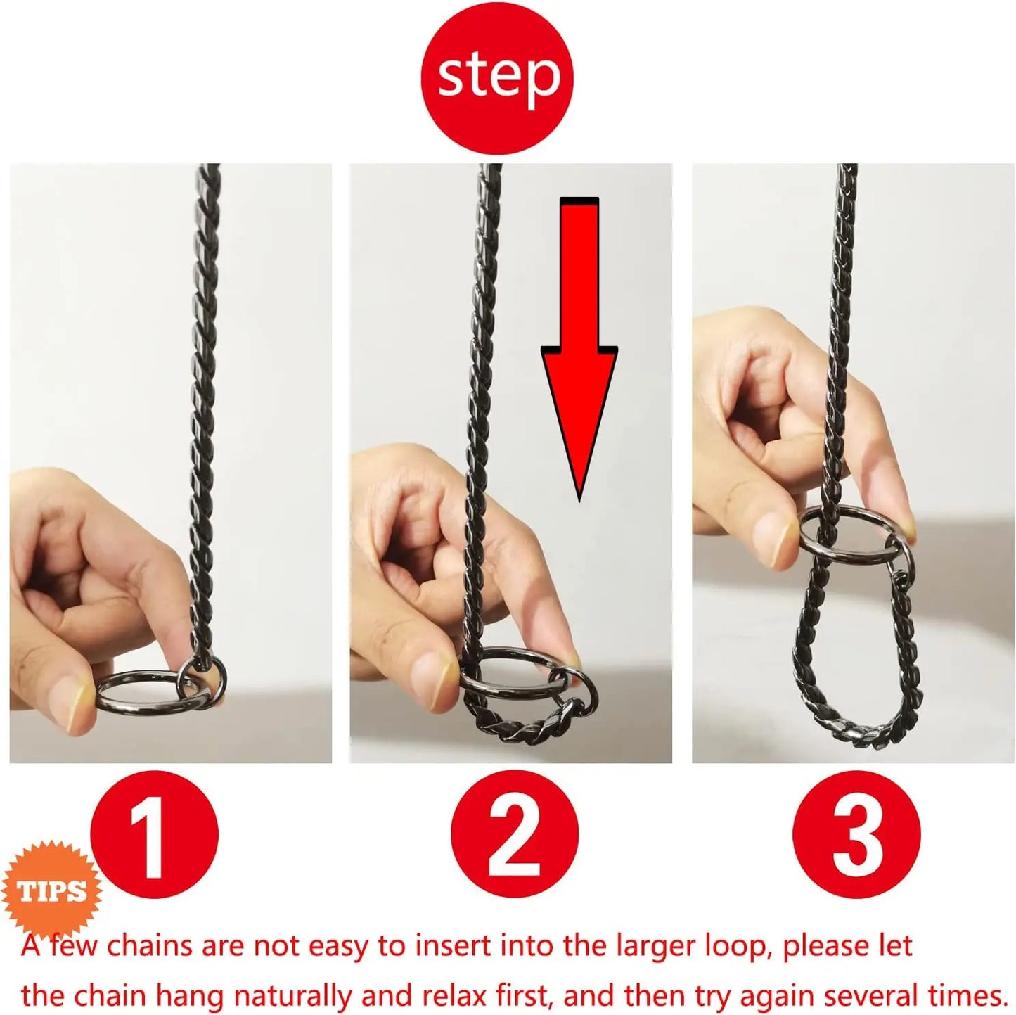 Dog P Chrome Plated Metal Dog Training Choke and Collar, Fully Guaranteed, Against Rust Tarnish or Breakage, Recommended