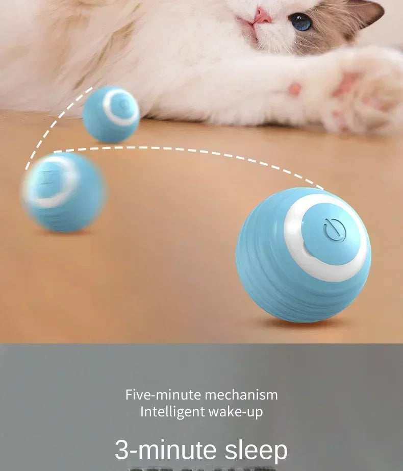 Funny Cat Ball Pet Toy Ball Gravity Rolling Ball Cat Self-Happiness Ball Bite-resistant and Boredom Relieving Automatic Rolling