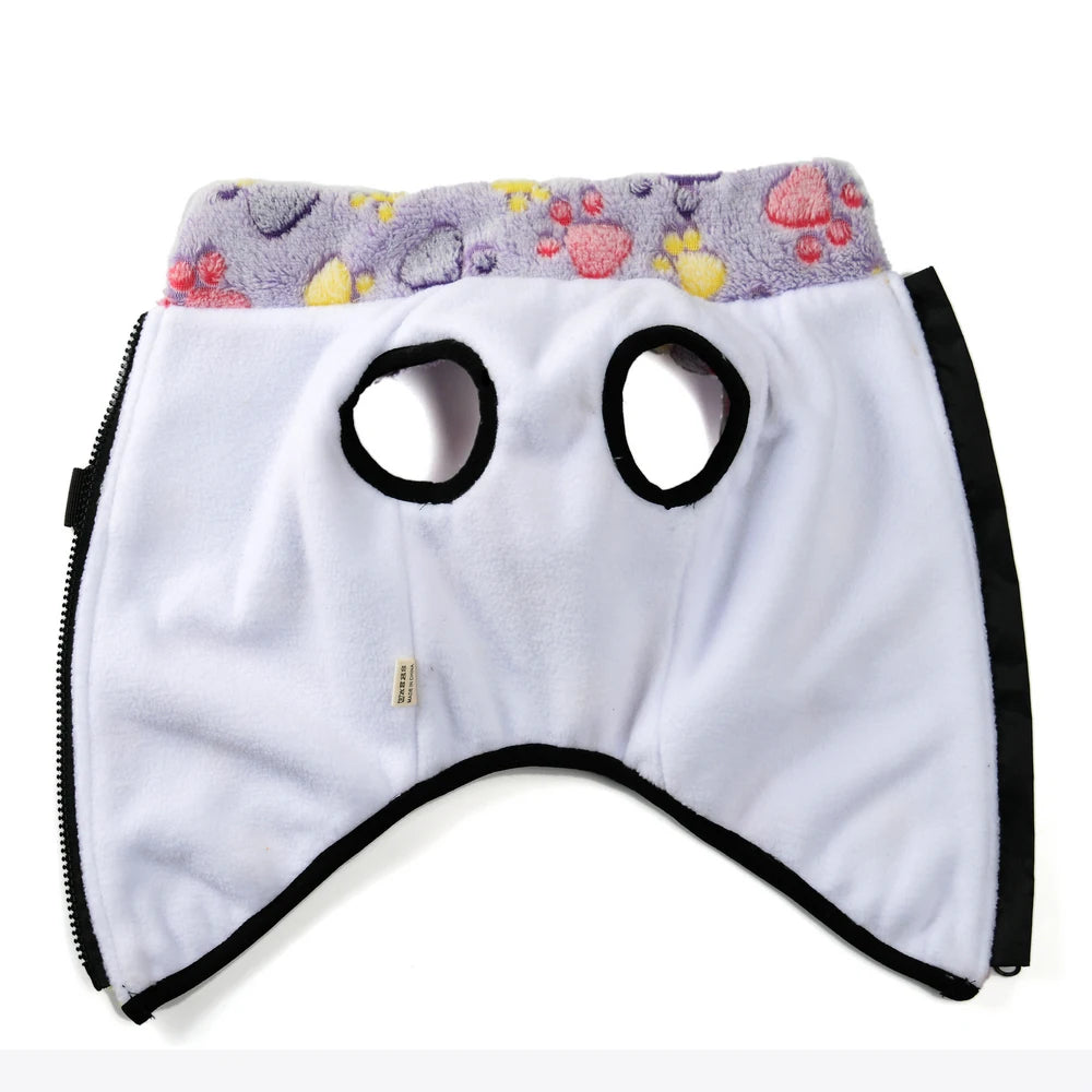 Fleece Dog Clothes Winter Warm Puppy Jacket For Small Dogs Cats Sweater Coat With Zipper D Ring Cute Print Chihuahua Pet Outfits