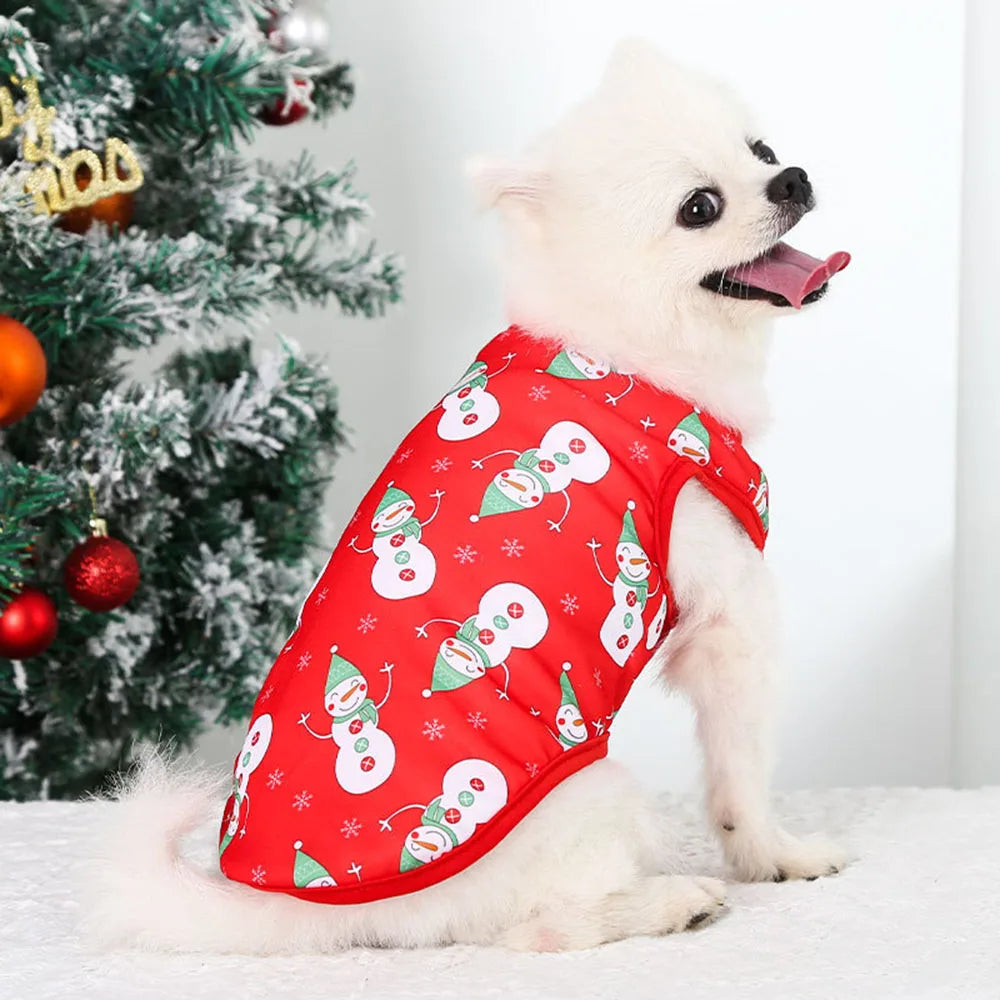 Christmas Dog Clothes Hoodie Pet Dog Sweater Flannel Antlers Scarf Winter Warm Small Dog Outfit Cat Hooded Clothing Costume Coat