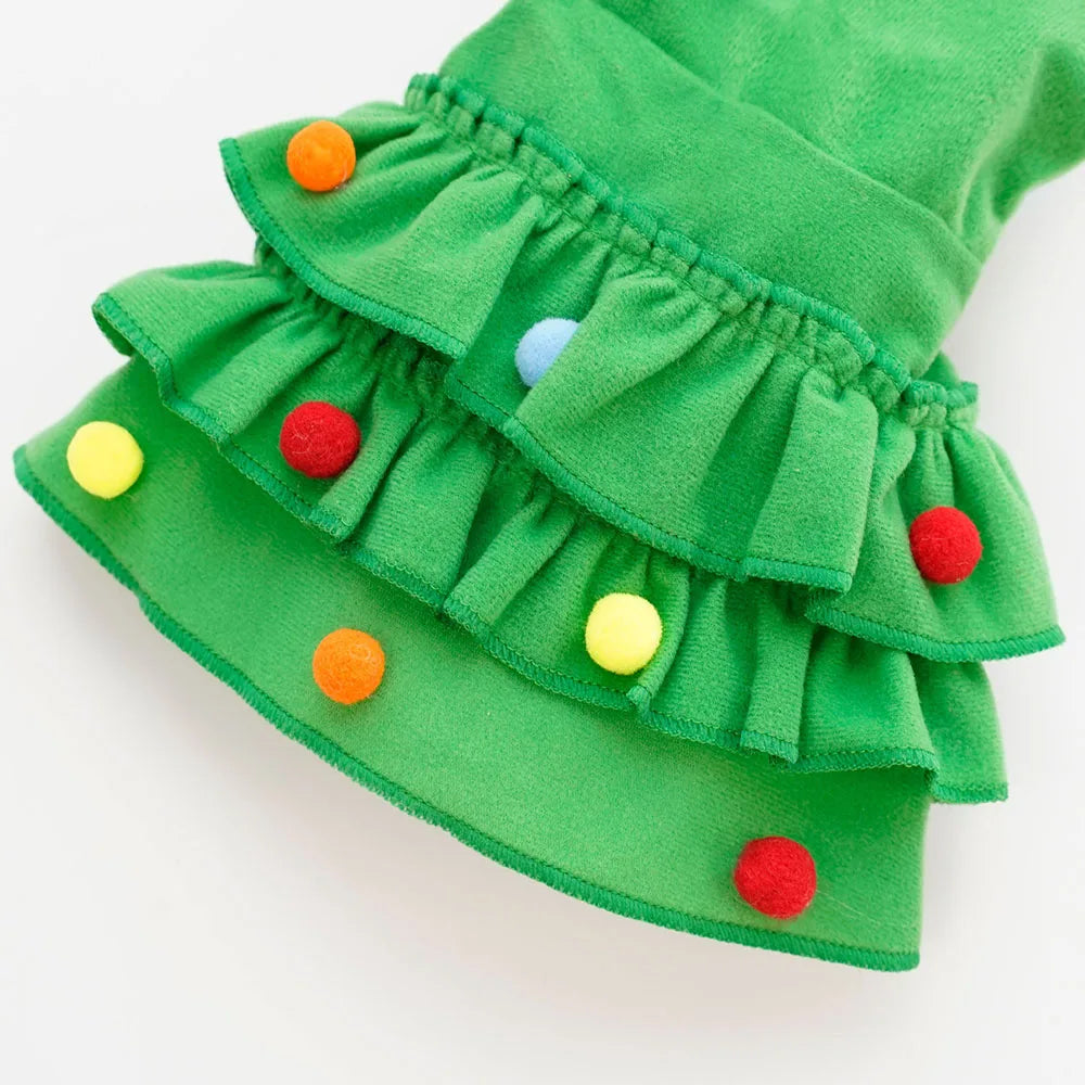 Pet Cat Dog Christmas Costumes Xmas Cloak with Stars and Pompons Christmas Cape Festive Pet Apparel Clothing for Small Dogs Cats