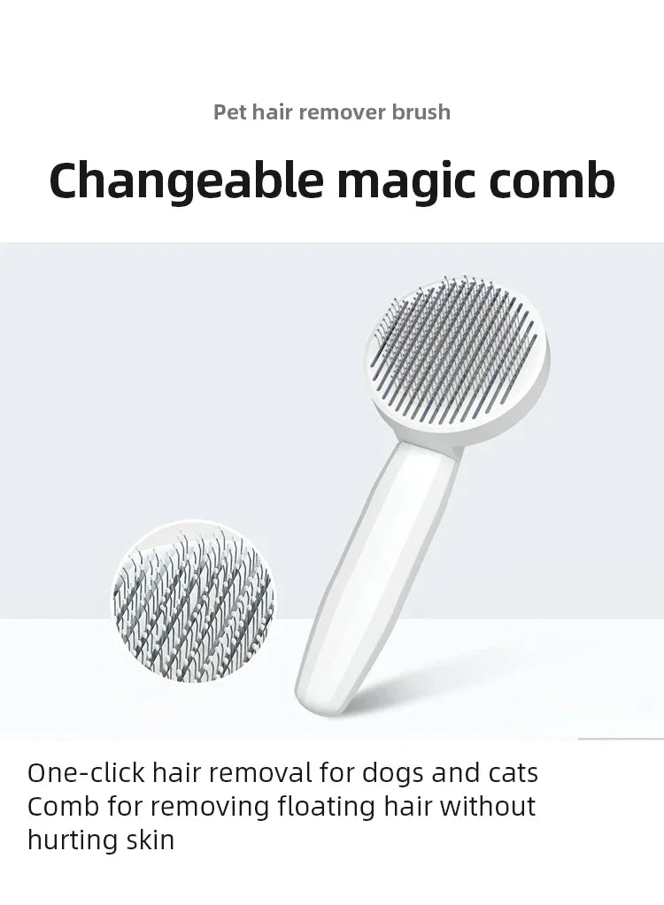1PcsCat Comb Hair Removal Pet Magic Comb One Click Floating Hair Removal Cat Dog Universal Cleaning Beauty Supplies
