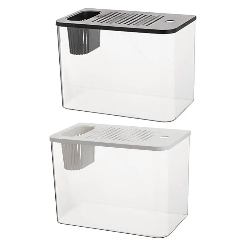 Fish Tank Aquarium Transparent Turtle Tank Aquarium Fish Bowls Small Aquariums Decorative Compact Tank For Turtle Breeding Small