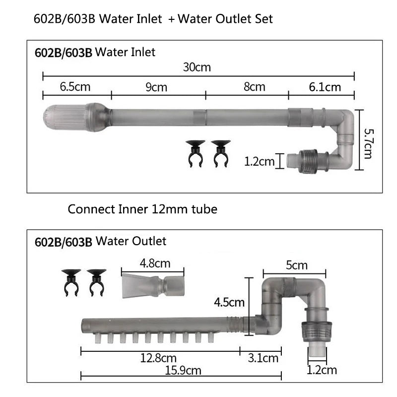 Aquarium Fish Tank Filter Rain Spray Bar Unit Outflow Pipe Inlet Outlet Tube Kit Fish Tank External Canister Filter Accessories