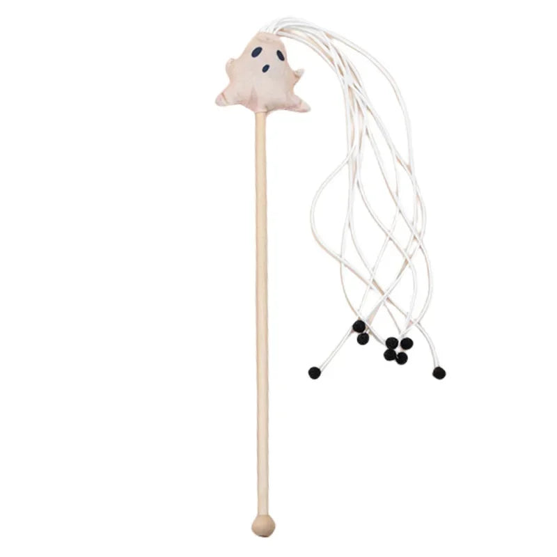 Cat Toy Cat Teaser Sticks Halloween Cat Stick Tassel Cat Stick Cute Cat Toy Halloween Pet Supplies