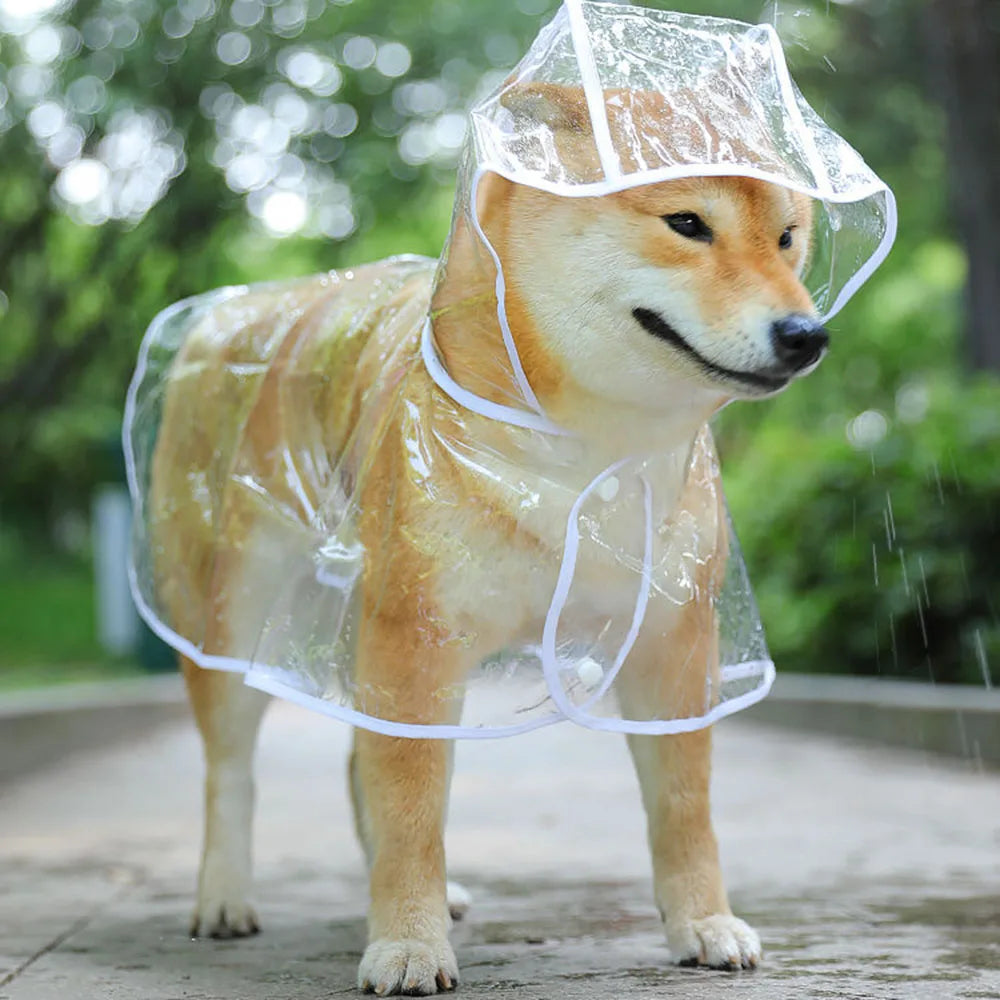 Waterproof Transparent Raincoat for Dogs Pet Dog Raincoat Spring Summer Rain Coats Puppy Outdoor Waterproof Clothes Pet Supplies
