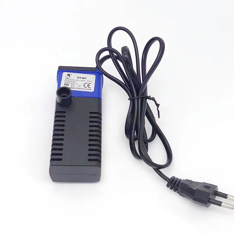 4W Mini Submersible Aquarium Filter Fish Tank Internal Filter Pump Water Flow Circulation Add Oxygen For Fish Turtle Tank Supply