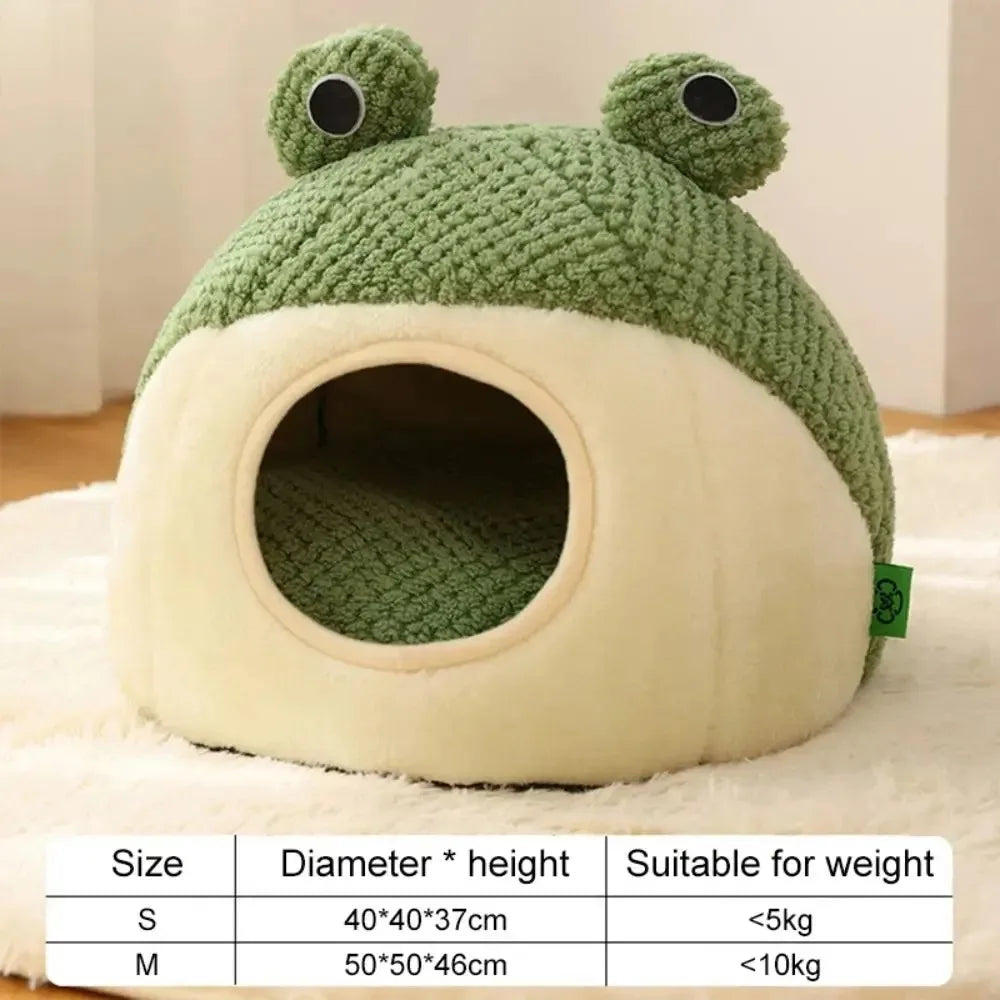 Beds Cats Warm Bed Fluffy Cushions for Winter Houses Plush Goods Pet Supplies House Kitten Basket Puppy Accessories Habitats Dog