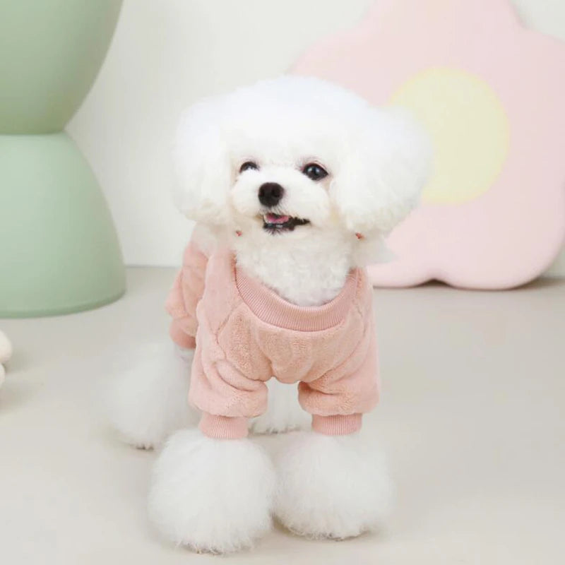 Luxury Fashion Thermal Fleece Dog Pajamas Onesie Winter Puppy Jumpsuit Poodle Chihuahua Yorkie Boy Dog Clothes for Small Dogs