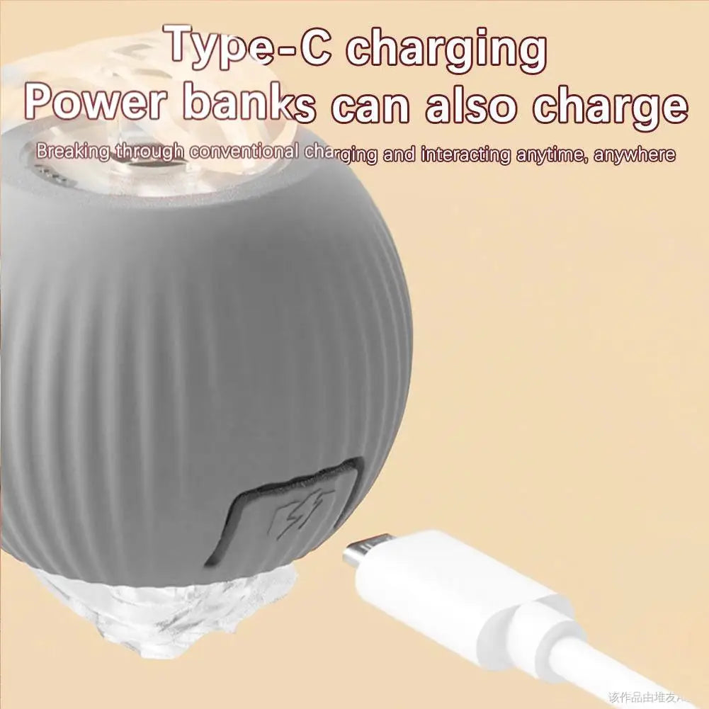 360° Automatic Self Moving Dog Cat Toys USB Rechargeable Dog Electric Toys Smart Rolling Ball Interactive Automatic J3L4