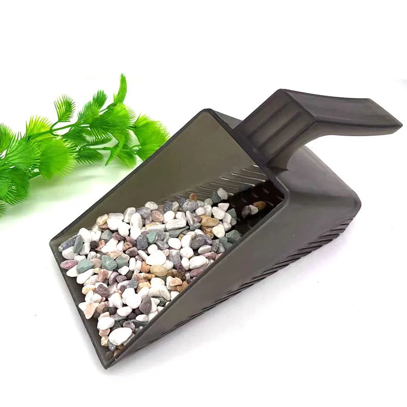 1Pcs Plastic Aquarium Sand Shovel Clean Tool Maintenance Fish Tank Sand Cleaning Aquarium Leakable Washable Shovel Accessories