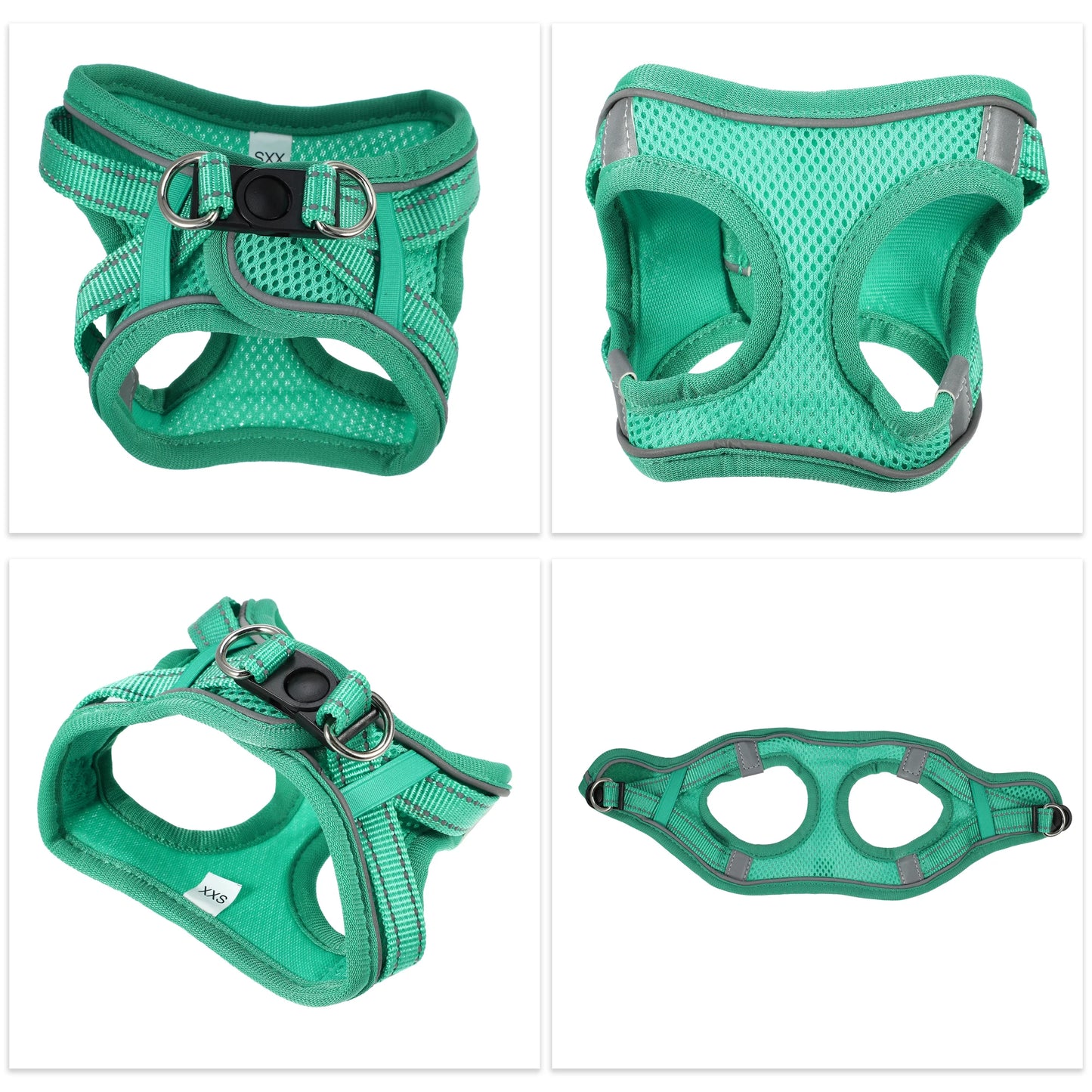 UXCELL Dog Harness Slip Lead Dog Leash 2pcs Sets Adjustable Dog Lead Step-in Puppy Pet Vest for Small Medium Dogs