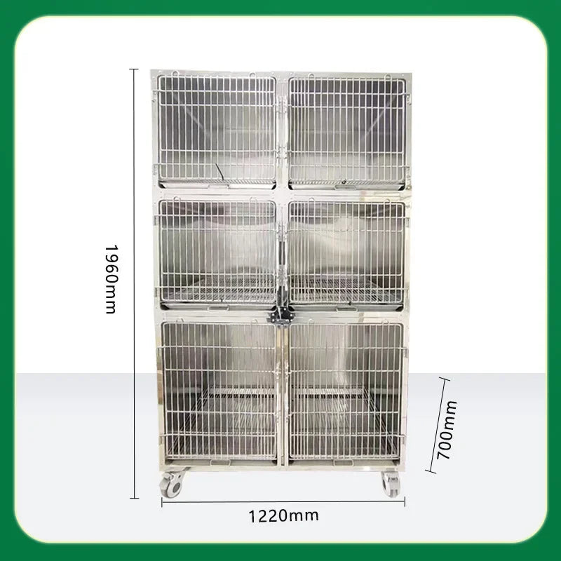 304 stainless steel dog cage multi-layer pet display cabinet display cage pet store foster cage pet hospital inpatient cag