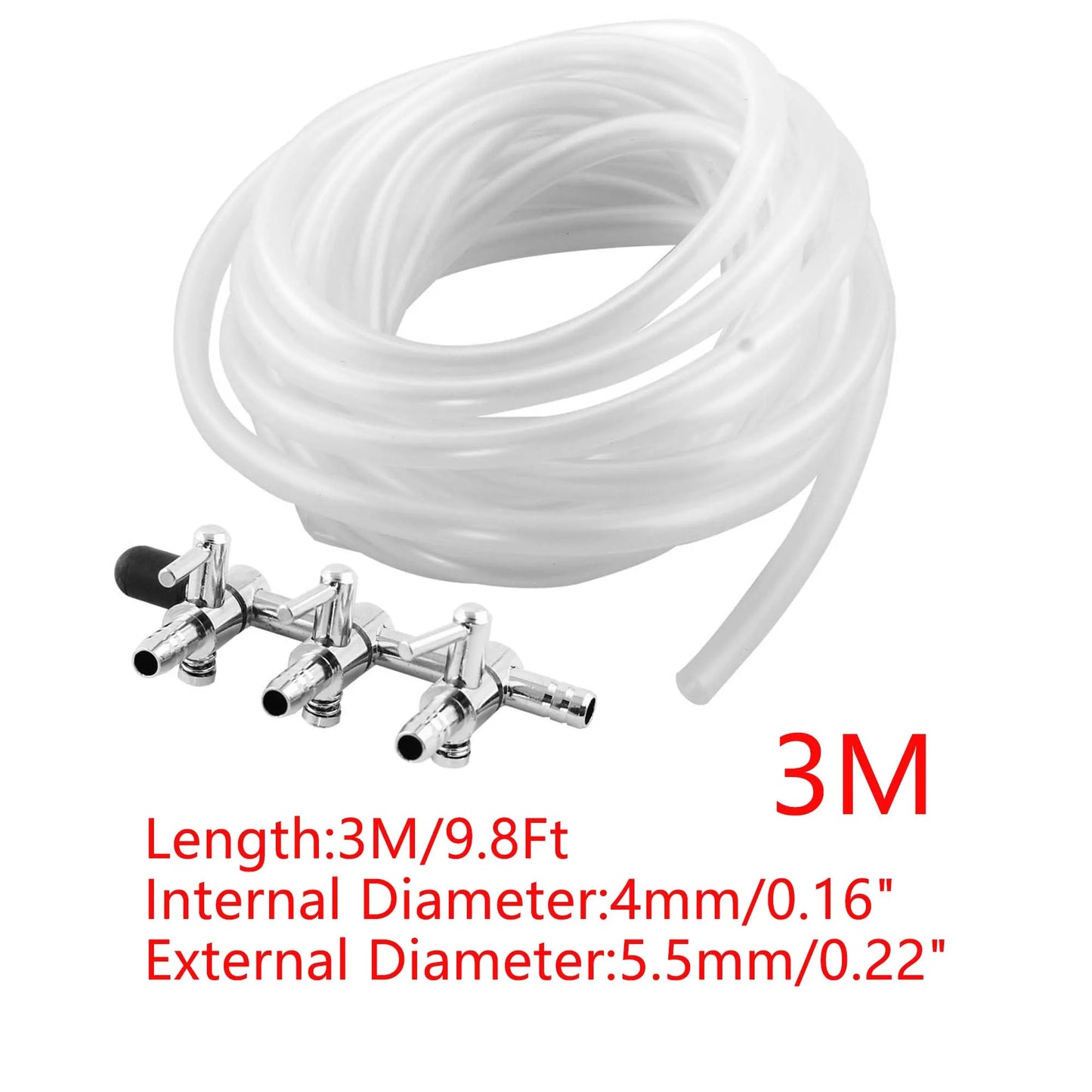 UXCELL Aquarium Silicone Tube Hose Connector ID 4mm Flexible Pipe Water Hose Connector Pump Parts Tools Fish Tank Accessories